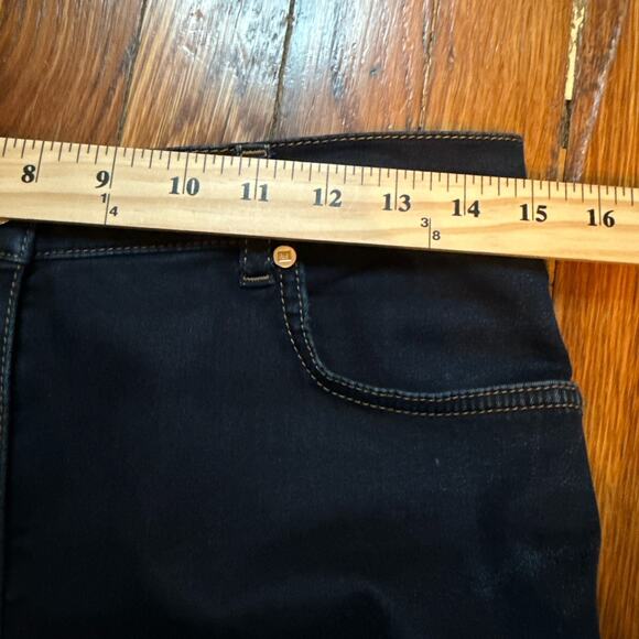 Escada Women's Jeans Dark Blue Wash Slim Skinny Mid Rise Size 8 30x32 Super Soft - Picture 6 of 14